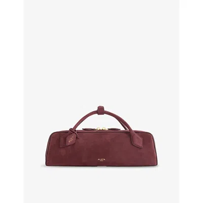 Alaïa Womens Rouge Grenat Le Teckel Suede Clutch Bag