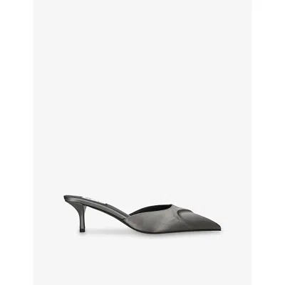 Alaïa Womens Taupe Pointed-toe 55 Satin Mules Eur 41 / 8 Uk In Brown