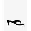 Alaïa Alaia Women Velvet Heel Flip-flops Mule In Black