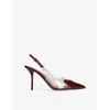 Alaïa Womens Wine Coeur 90 Heart-shaped Patent-leather Heeled Slingbacks In Wine