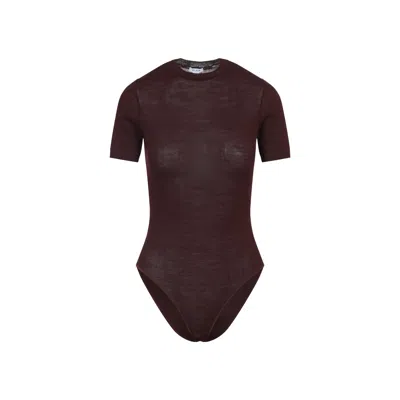 Alaïa Wool And Silk Body Women In Burgundy