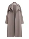 Alaïa Layered Collar Slit-sleeve Trench Coat In Brown