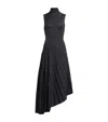 Alaïa Sleeveless High-neck Sculpted Midi Dress In Black