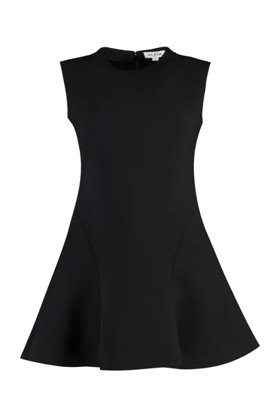Alaïa Wool-blend Dress In Black