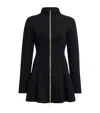Alaïa Ribbed Wool And Cashmere-blend Peplum Cardigan In Black