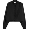 Alaïa Black Folded Cardigan In Noir Alaia