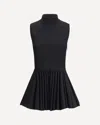 Alaïa Womens Godet Pleated Knitted Top Noir Alaia In Black