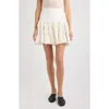Alaïa Womens Blanc Ruffled Wool-blend Mini Skirt In White
