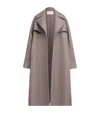 Alaïa Layered Collar Slit-sleeve Trench Coat In Beige