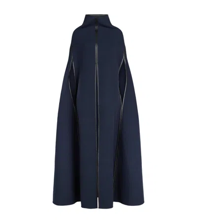 Alaïa Wool Cape In Blue