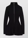 Alaïa Ribbed Wool And Cashmere-blend Peplum Cardigan In Black