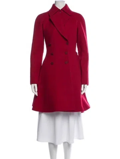 Pre-owned Alaïa Wool Coat In Red