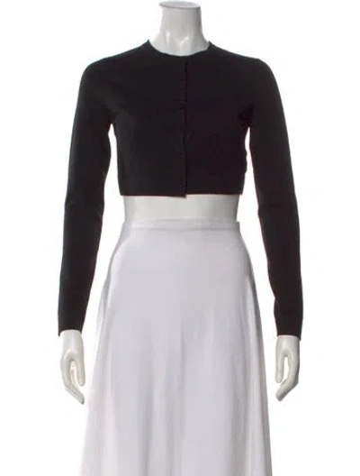 Pre-owned Alaïa Wool Crew Neck Sweater In Black