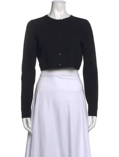 Pre-owned Alaïa Wool Crew Neck Sweater In Black