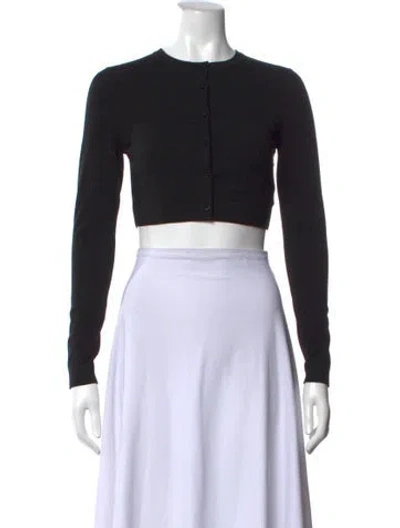 Pre-owned Alaïa Wool Crew Neck Sweater In Black