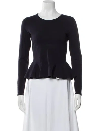 Pre-owned Alaïa Wool Crew Neck Sweater In Blue