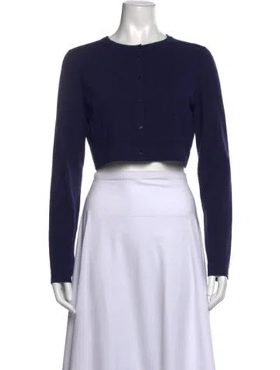 Pre-owned Alaïa Wool Crew Neck Sweater In Blue