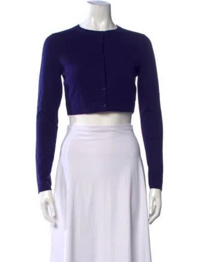 Pre-owned Alaïa Wool Crew Neck Sweater In Blue