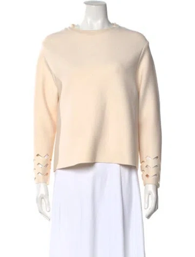 Pre-owned Alaïa Wool Crew Neck Sweater In Neutral