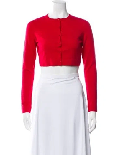 Pre-owned Alaïa Wool Crew Neck Sweater In Red