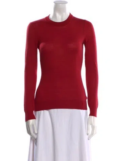 Pre-owned Alaïa Wool Crew Neck Sweater In Red