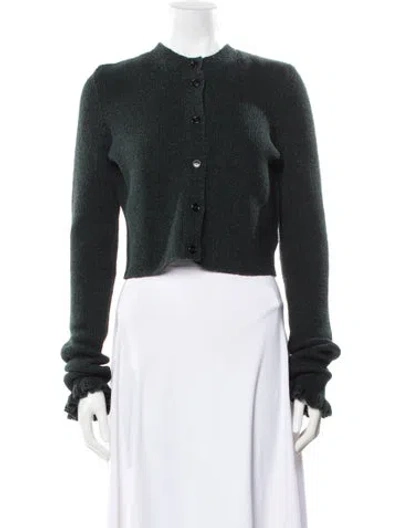 Pre-owned Alaïa Wool Crew Neck Sweater W/ Tags In Green