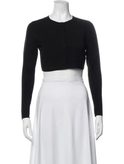 Pre-owned Alaïa Wool Crew Neck Sweater In White