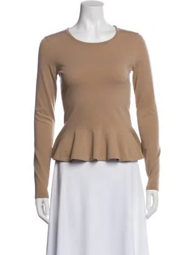 Pre-owned Alaïa Wool Crew Neck Top In Neutral