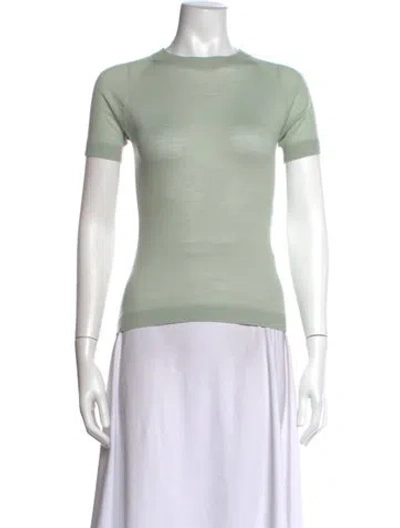Pre-owned Alaïa Wool Crew Neck Top W/ Tags In Green