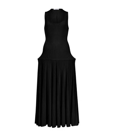 Alaïa Wool Crinoline Dress In Black