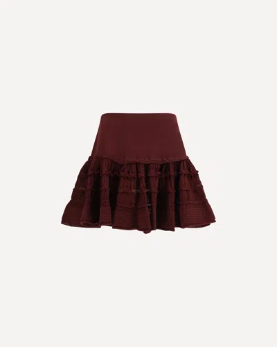Alaïa Wool Crinoline Ruffle Mini Skirt In Multi