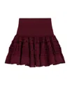 Alaïa Wool Crinoline Skirt In Burgundy