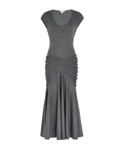 Alaïa Wool Dress In Gray