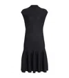 Alaïa Wool Dropped-waist Mini Dress In Black