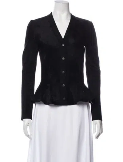 Pre-owned Alaïa Wool Evening Jacket In Blue