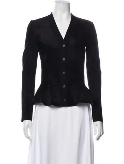 Pre-owned Alaïa Wool Evening Jacket In Blue