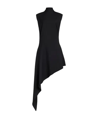 Alaïa Wool Gabardine Dress In Black