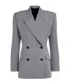 Alaïa Wool Gabardine Tailored Jacket In Gray