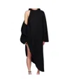 Alaïa Wool Gazar Coat In Black