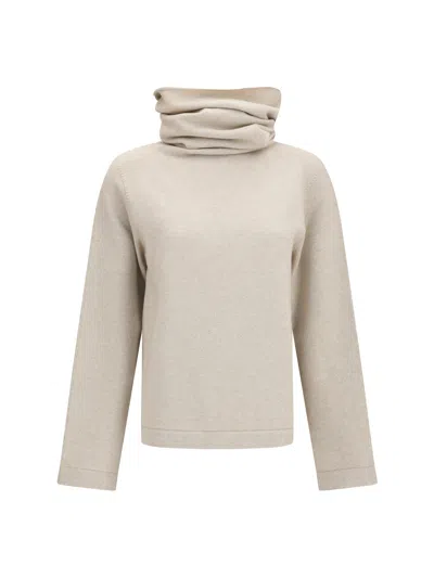 Alaïa Wool High-neck Sweater In Neutral