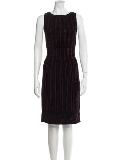 Pre-owned Alaïa Wool Knee-length Dress In Multi
