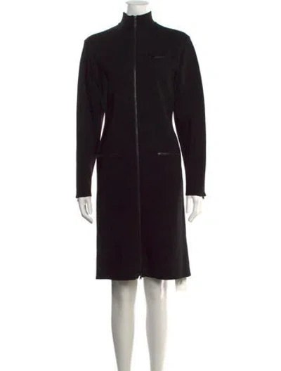 Pre-owned Alaïa Wool Knee-length Dress W/ Tags In Black