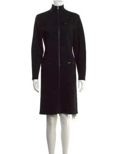 Pre-owned Alaïa Wool Knee-length Dress W/ Tags In Black