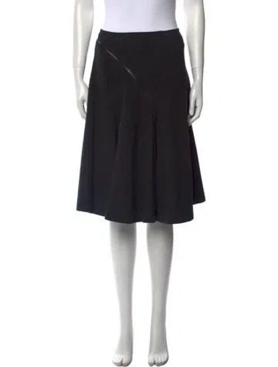 Pre-owned Alaïa Wool Knee-length Skirt In Black