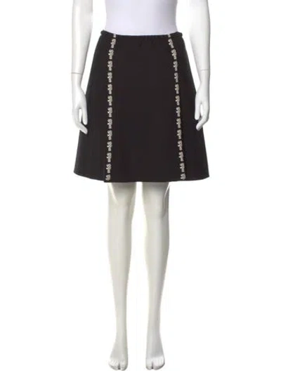Pre-owned Alaïa Wool Knee-length Skirt In Black