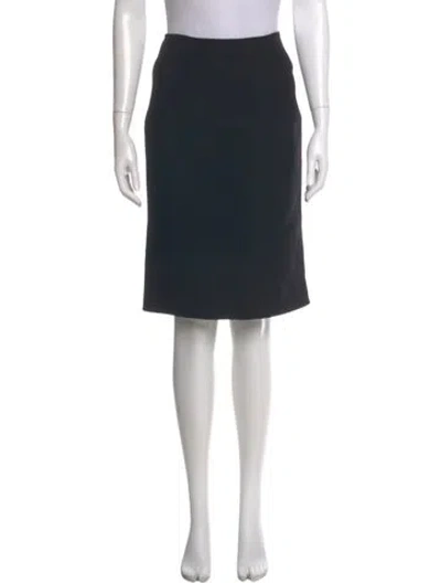 Pre-owned Alaïa Wool Knee-length Skirt In Black