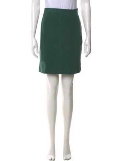 Pre-owned Alaïa Wool Knee-length Skirt In Green