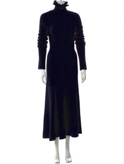 Pre-owned Alaïa Wool Long Dress In Blue