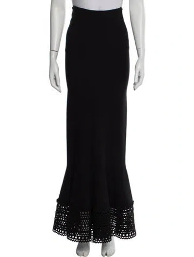 Pre-owned Alaïa Wool Long Skirt In Black