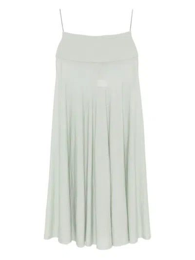 Alaïa Wool Long Skirt In Green